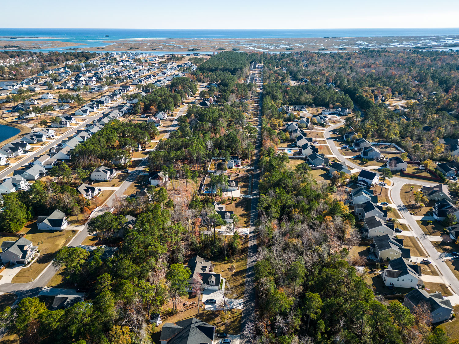 Residential Community (Majestic Oaks) – aerial view