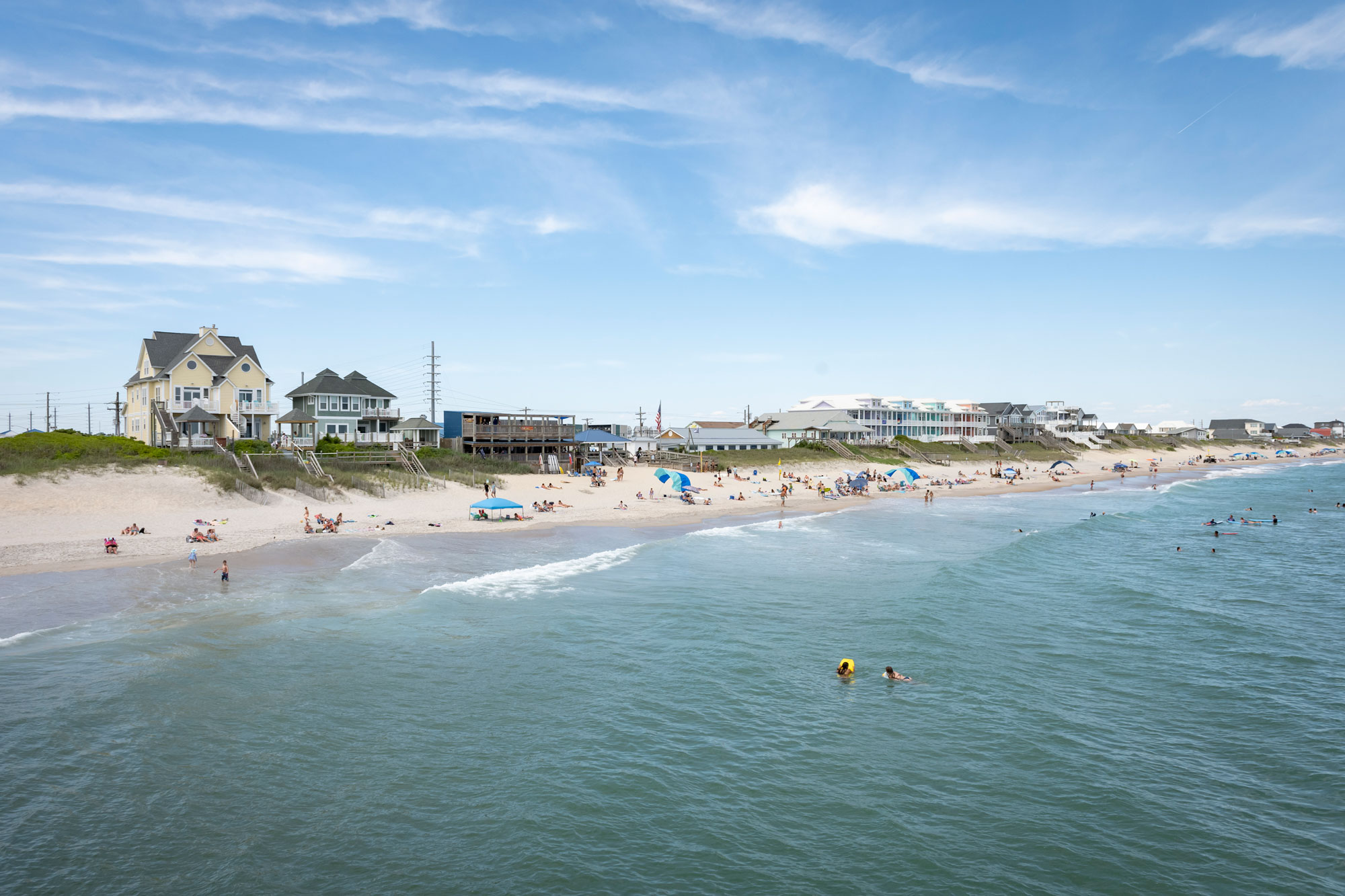 Surf City view of ocean from pier