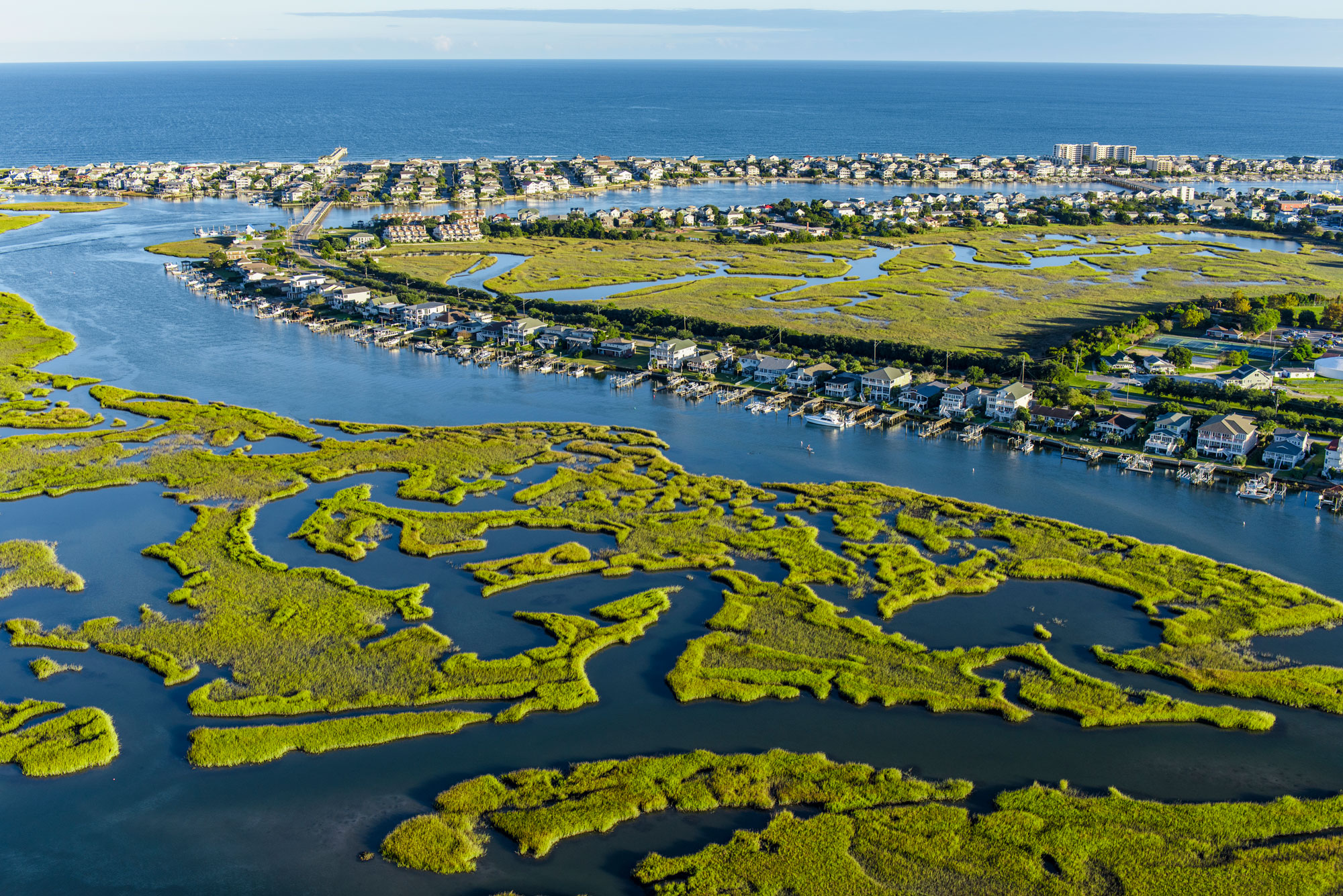 Aerial view of coast